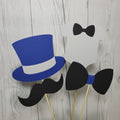 Navy, Gray, & Black Little Man Party Sticks