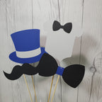 Little Man Party Sticks - Navy, Gray, Black