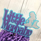 Lavender, Blue, & Silver Little Merbaby Cake Topper