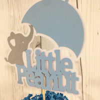 Little Peanut Cake Topper - Blue, Gray
