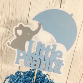 Blue & Gray Little Peanut Cake Topper
