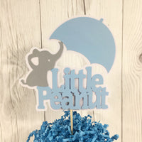 Little Peanut Cake Topper - Blue, Gray