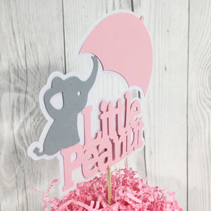 Little Peanut Cake Topper - Pink, Gray