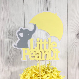 Little Peanut Cake Topper - Yellow, Gray