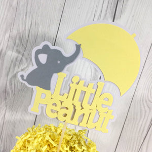 Yellow & Gray Cake Topper