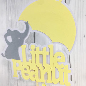 Little Peanut Cake Topper - Yellow, Gray