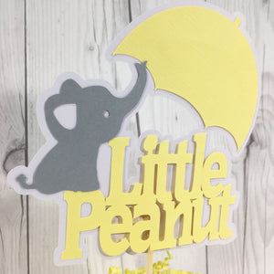 Little Peanut Cake Topper - Yellow, Gray