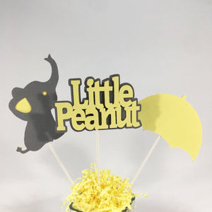 Yellow & Gray Little Peanut Centerpiece Sticks