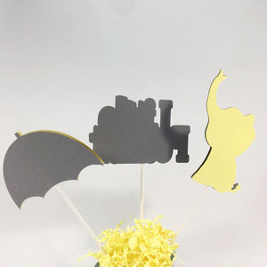 Little Peanut Centerpiece Sticks - Yellow, Gray