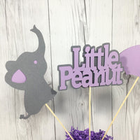 Little Peanut Centerpiece Sticks - Purple, Gray
