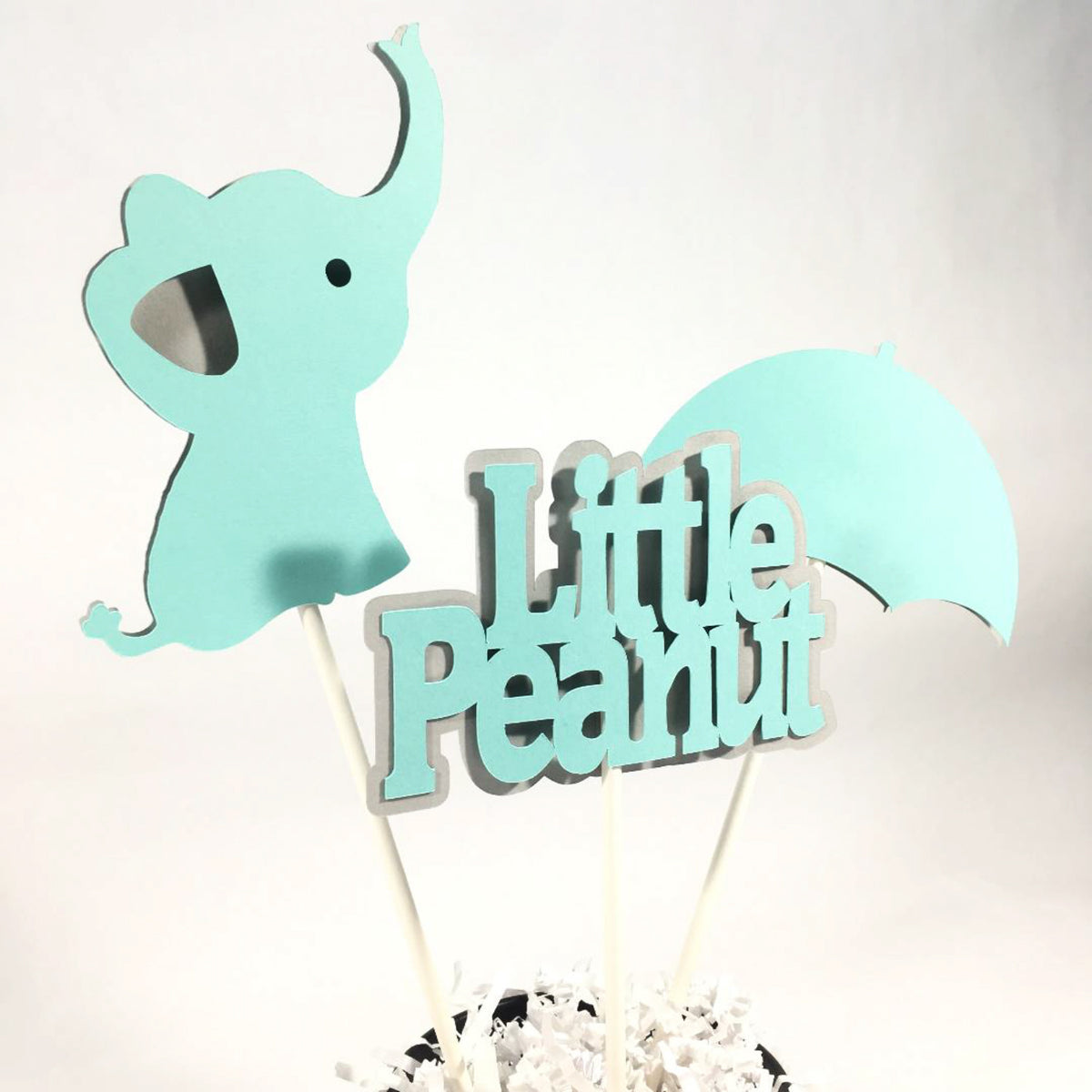 Little Peanut Centerpiece Sticks - Robin's Egg, Gray