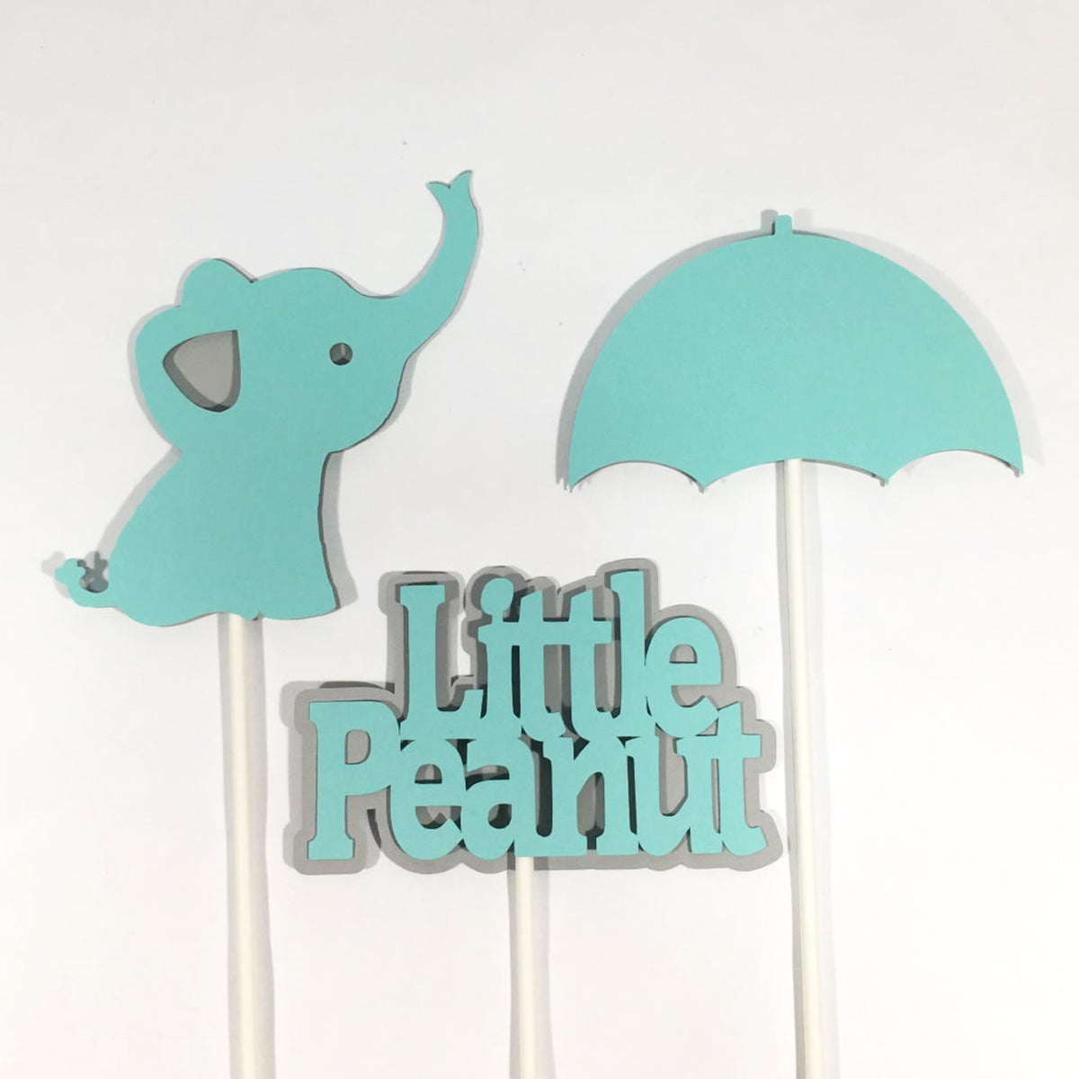 Little Peanut Centerpiece Sticks - Robin's Egg, Gray