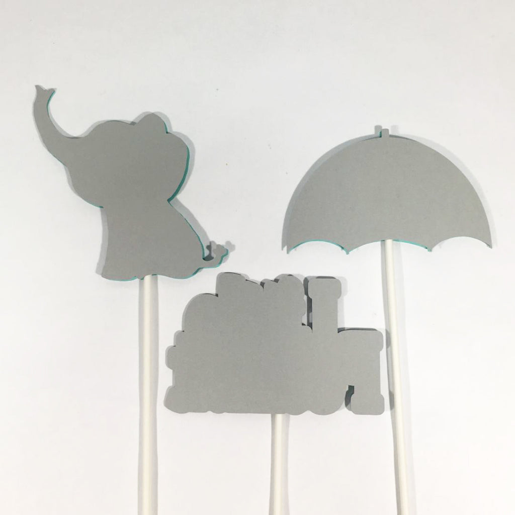 Little Peanut Centerpiece Sticks - Robin's Egg, Gray