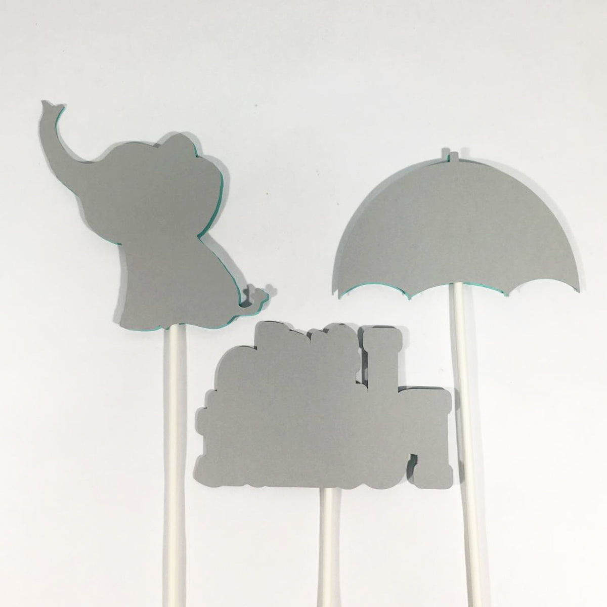 Little Peanut Centerpiece Sticks - Robin's Egg, Gray