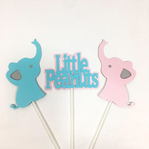 Little Peanuts Centerpiece Sticks - Pink, Blue, Gray