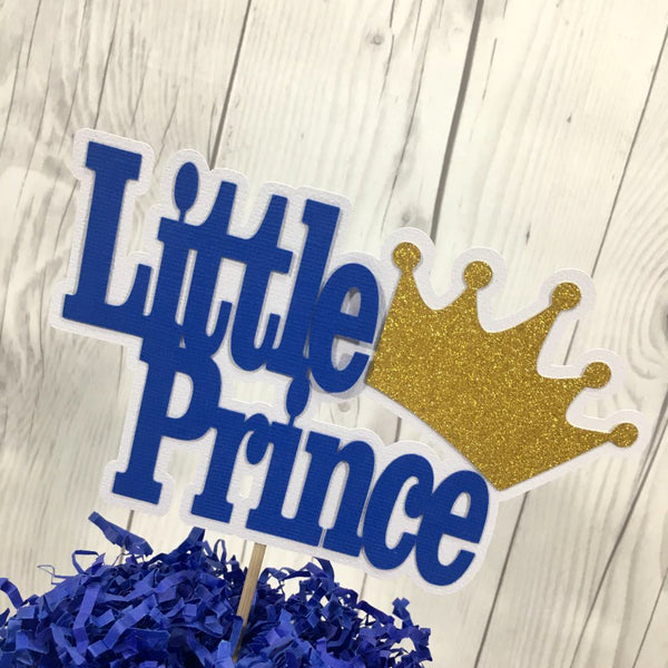 Royal Blue and Gold Little Prince Cake Topper