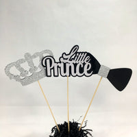 Black & Silver Little Prince Centerpiece Sticks