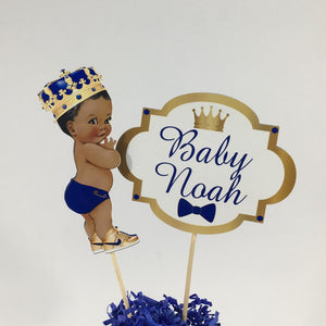 Little Prince Centerpiece Toppers - Blue, Gold | Nepheryn Party