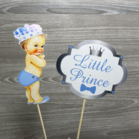 Light Blue & Silver Little Prince Cake Topper