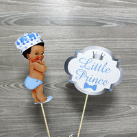 Light Blue & Silver Little Prince Centerpiece Sticks
