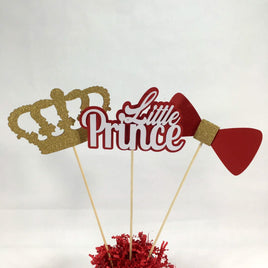 Red & Gold Little Prince Centerpiece Sticks