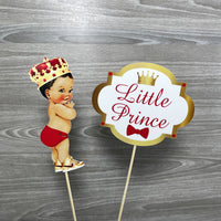 Red & Gold Little Prince Centerpiece Sticks
