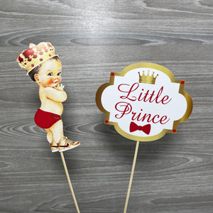 Red & Gold Little Prince Cake Topper