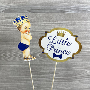 Little Prince Centerpiece Toppers - Blue, Gold