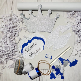 Little Prince Diaper Cake Kit - Royal Blue & Silver