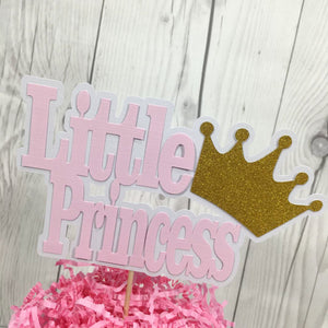 Pink and Gold Little Princess Cake Topper