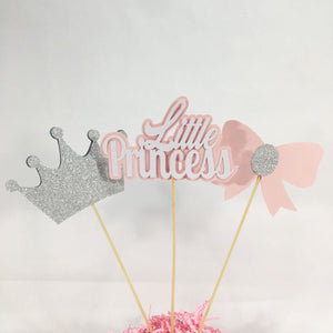Light Pink and Silver Little Princess Centerpiece Sticks