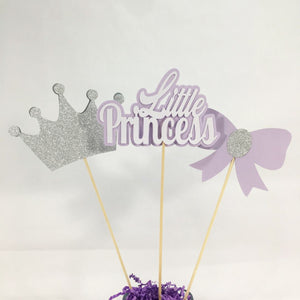 Lilac and Silver Little Princess Centerpiece Sticks