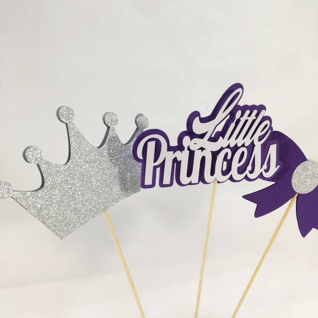 Little Princess Centerpiece Sticks - Purple