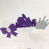 Little Princess Centerpiece Sticks - Purple