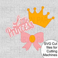Little Princess Centerpiece Sticks SVG Cutting File
