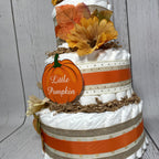 Little Pumpkin Diaper Cake Centerpiece