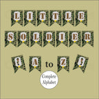 Green Camouflage Army Printable Baby Shower Banner