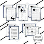 Navy & Gray Little Man Baby Shower Games