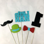 Little Man Birthday Centerpiece Sticks
