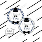 Printable Little Man Decorations Pack - Navy & Gray