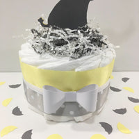 Little Peanut 1-Tier Diaper Cake - Yellow & Gray
