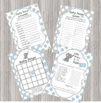 Blue & Gray Little Peanut Baby Shower Games