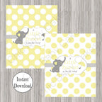 Yellow & Gray Little Peanut Candy Bar Wrappers