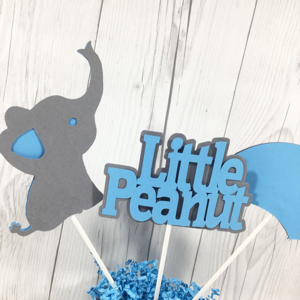 Little Peanut Centerpiece Sticks - Blue & Gray