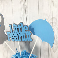 Little Peanut Centerpiece Sticks - Blue & Gray
