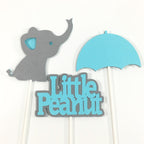 Little Peanut Centerpiece Sticks - Light Teal, Gray