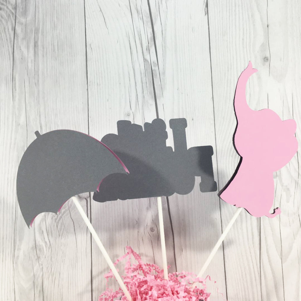 Little Peanut Centerpiece Sticks - Pink, Gray