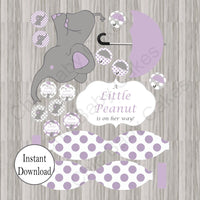 Little Peanut Diaper Cake Decorations - Purple
