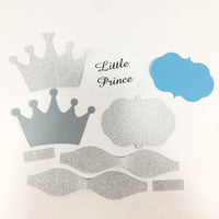 Little Prince Diaper Cake Kit - Light Blue & Silver