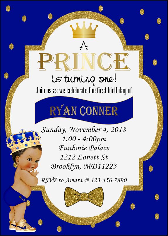 Prince Invite & Diaper Raffle Bundle